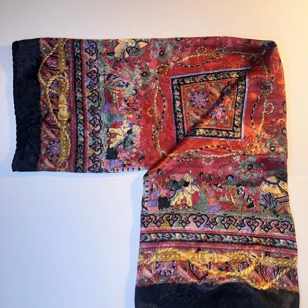 Silk Scarf Rare Vintage Metropolitan Museum of Art 100% Silk Art Scarf 26